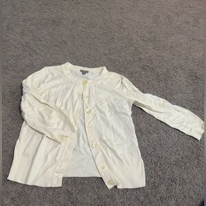 J Jill cream white button up sweater like new